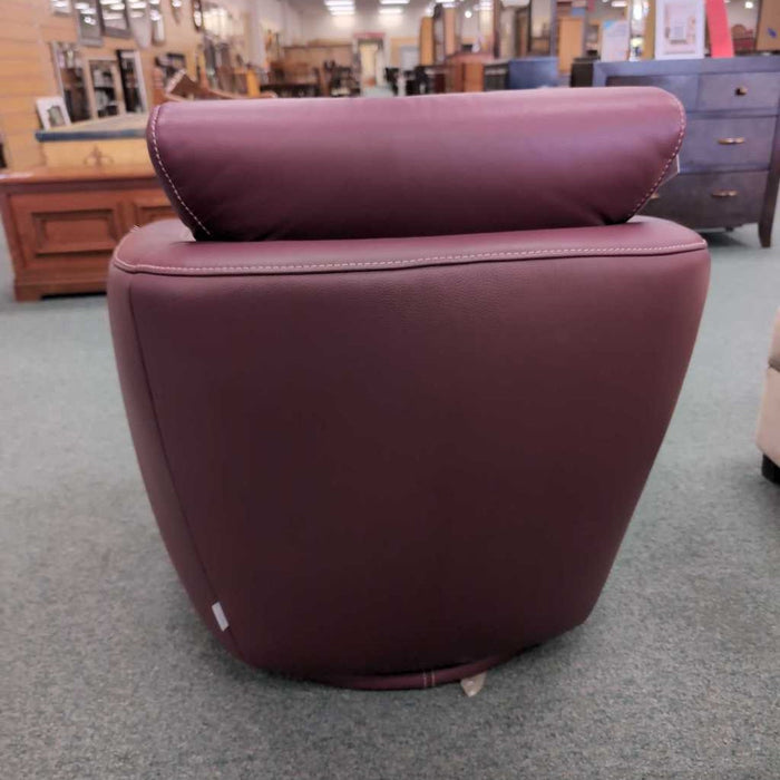 W SCHILLIG LEATHER SWIVEL GLIDER