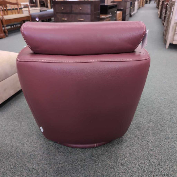 W SCHILLIG LEATHER SWIVEL GLIDER