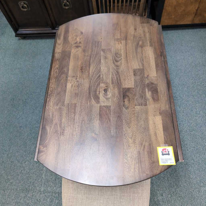 DROP LEAF TABLE WITH 2 CHAIRS BKS