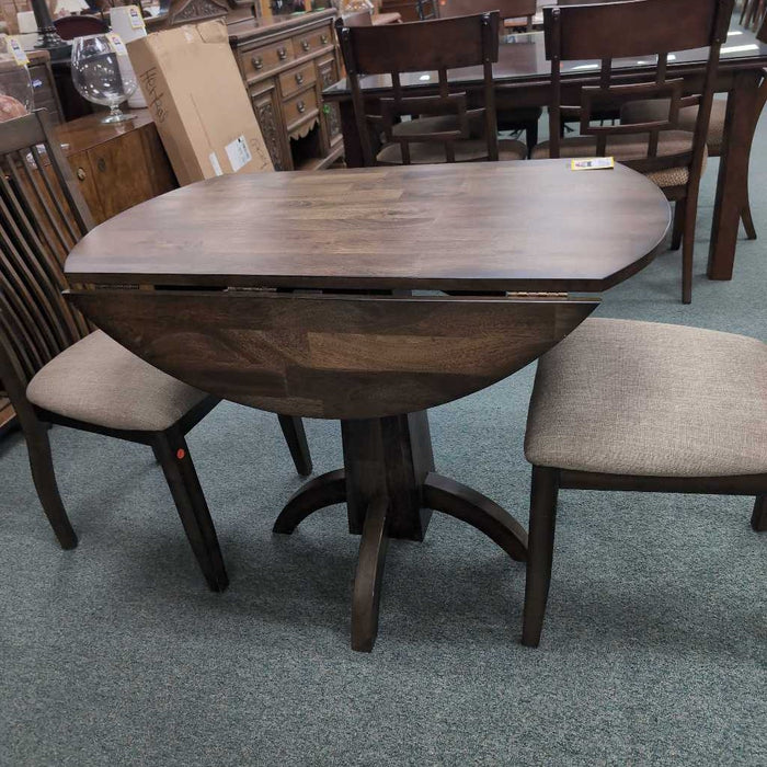 DROP LEAF TABLE WITH 2 CHAIRS BKS