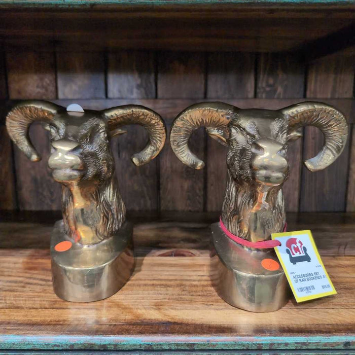 SET OF RAM BOOKENDS AT