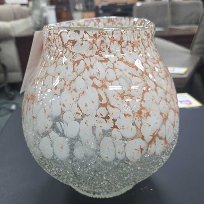 ORANGE & WHITE VASE LS