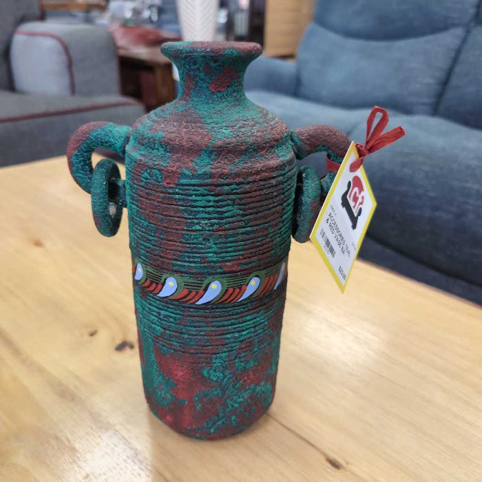 TEAL & RED VASE BA