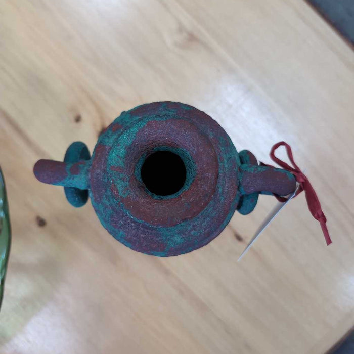 TEAL & RED VASE BA