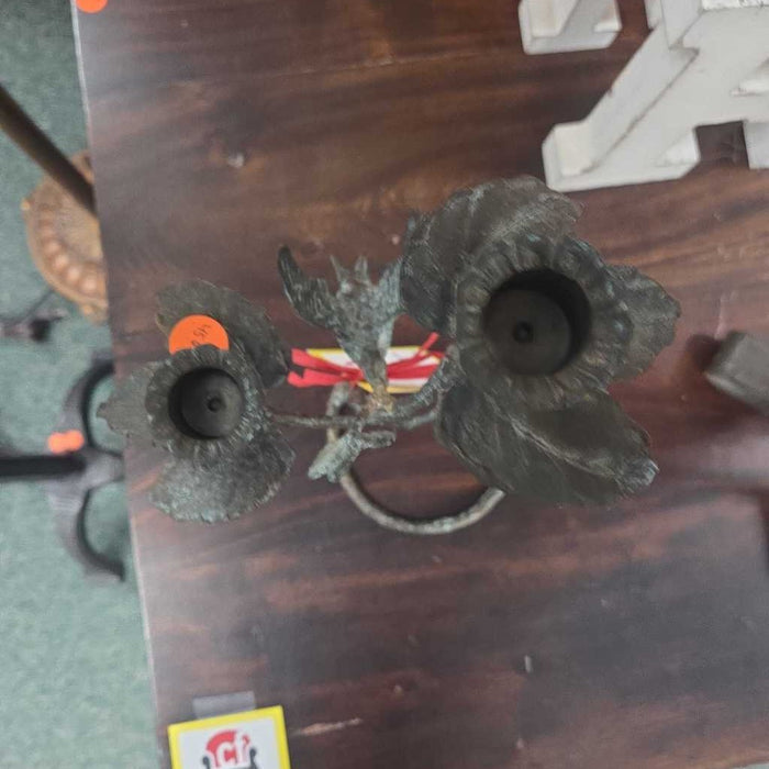 METAL FLOWER CANDLE HOLDER S