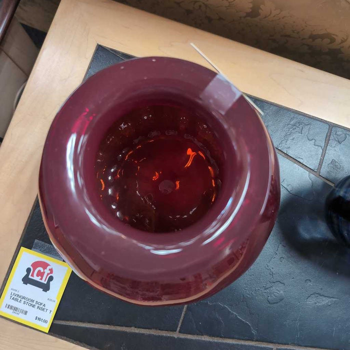 ROUND RED VASE BA