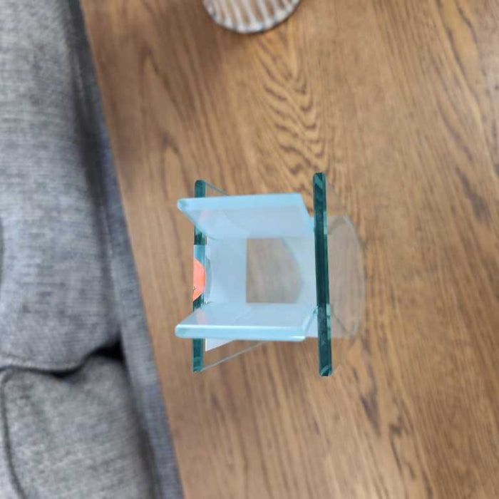 GLASS FLAT VASE BA