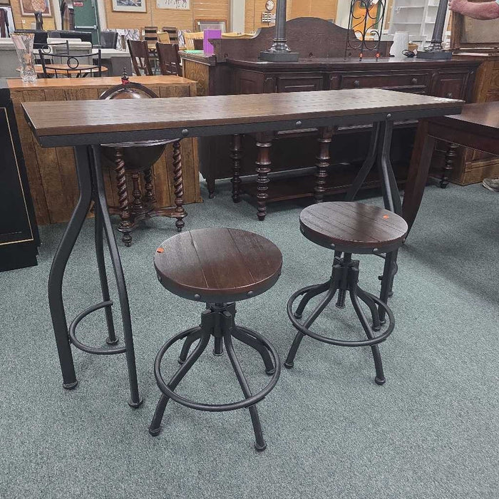 ODIUM COUNTER HIEGHT TABLE 2 STOOLS BAH