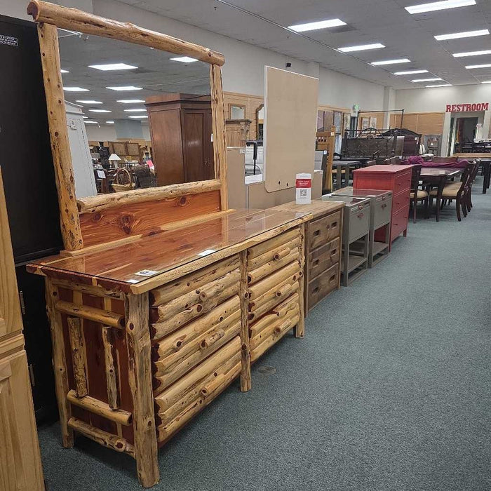 LOG DRESSER WITH MIRROR KLH