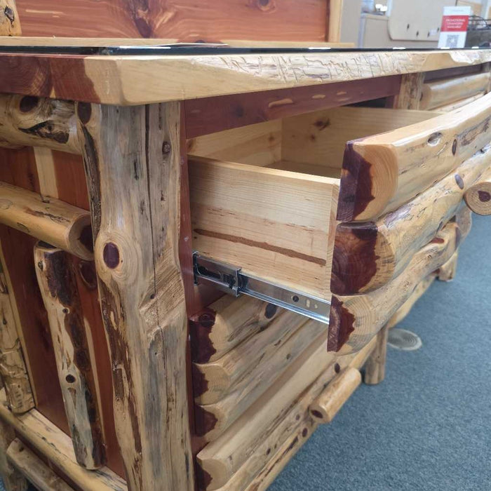 LOG DRESSER WITH MIRROR KLH