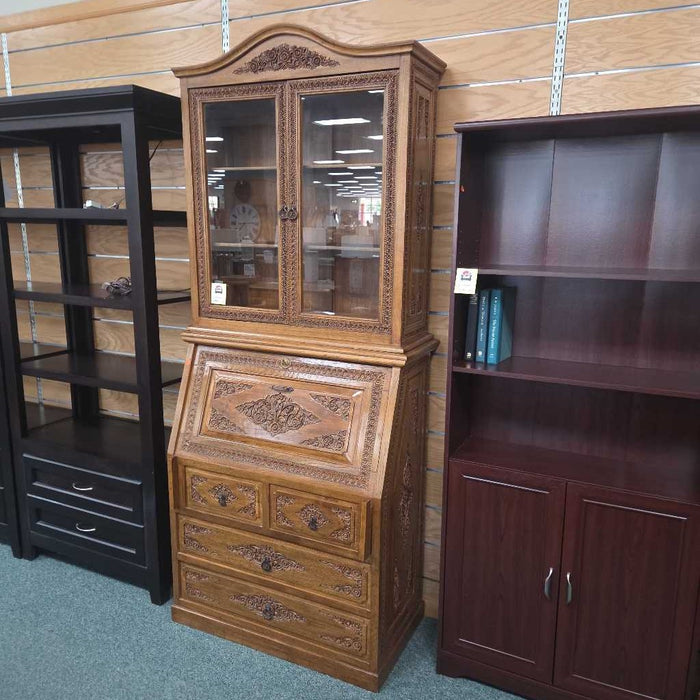 SECRETARY DESK WITH HUTCH ALK