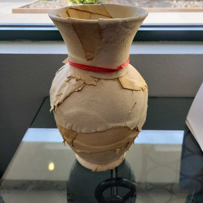 HIDE WRAPPED VASE DECOR