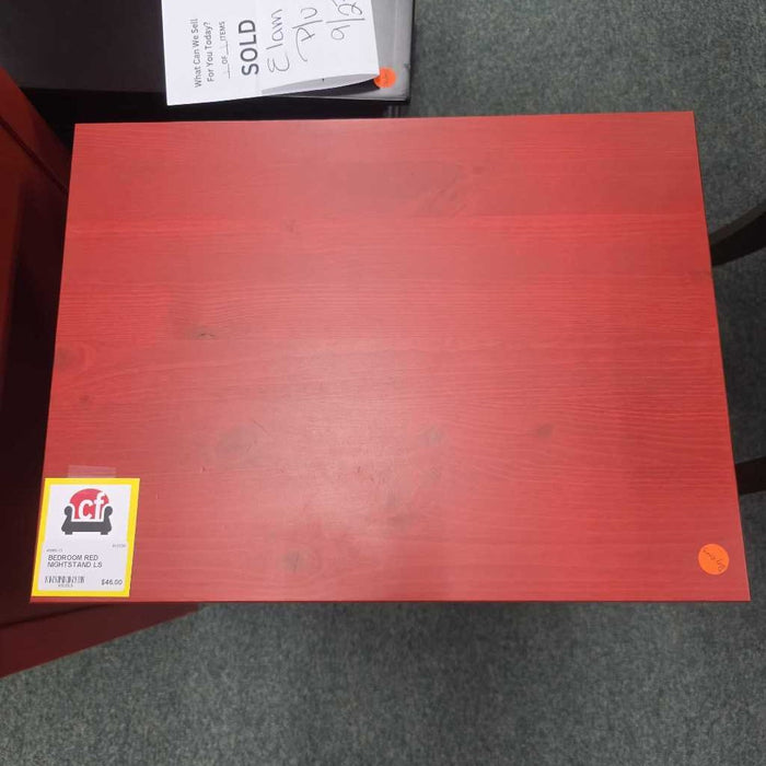 RED NIGHTSTAND LS
