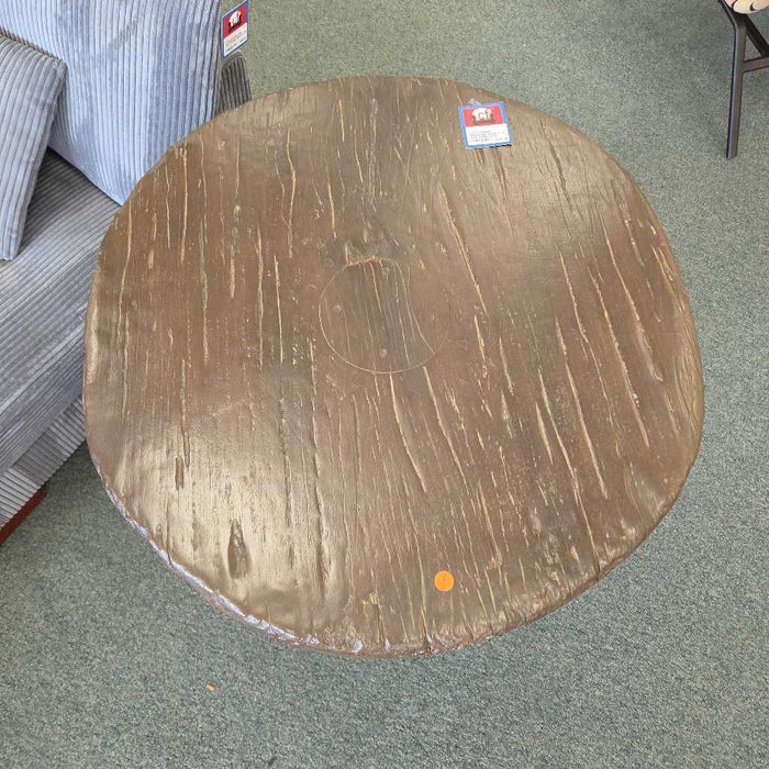 BAMILEKE TEAK LOG END TABLE BTK