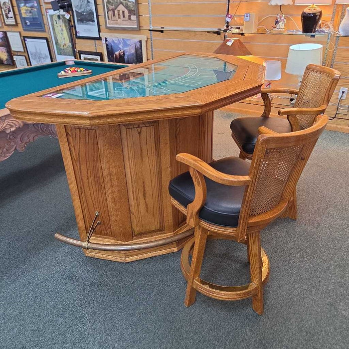 BLACKJACK TABLE WITH 2 STOOLS KLH