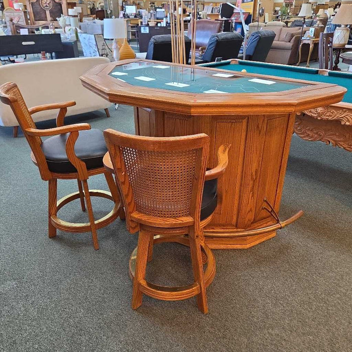 BLACKJACK TABLE WITH 2 STOOLS KLH