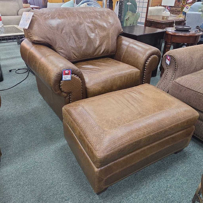 STICKLEY SANTE FE CHAIR WITH OTTOMAN SKH