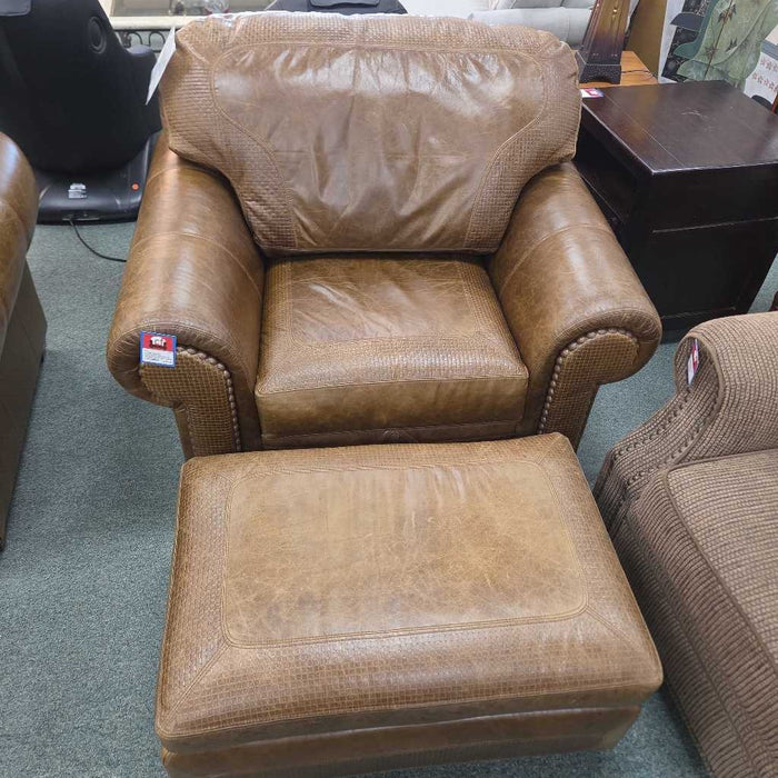STICKLEY SANTE FE CHAIR WITH OTTOMAN SKH