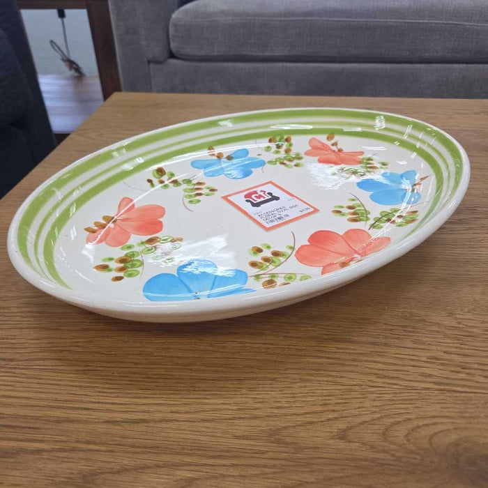 FLORAL OVAL DISH DECOR