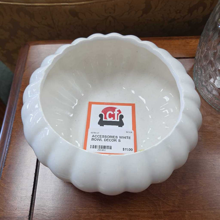 WHITE BOWL DECOR