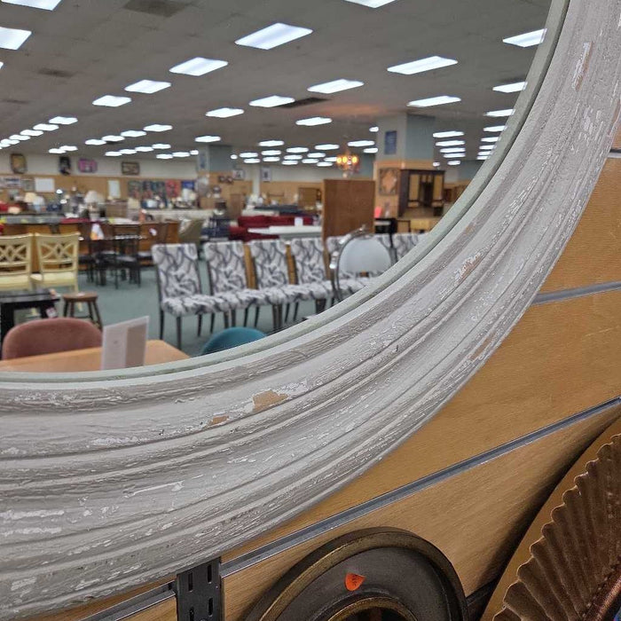 POTTERY BARN ROUND DISTRESSED MIRROR