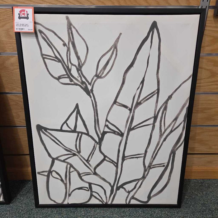 PLANT ART BLACK FRAME