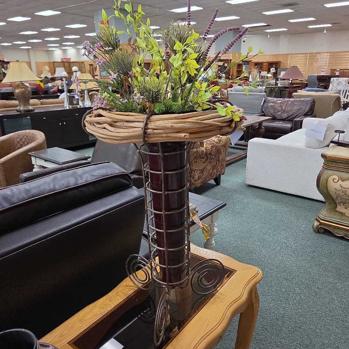VASE WITH SILKS AT