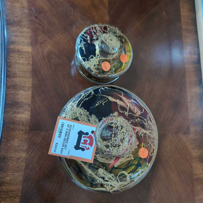 SET OF 2 DISH DECOR BAH