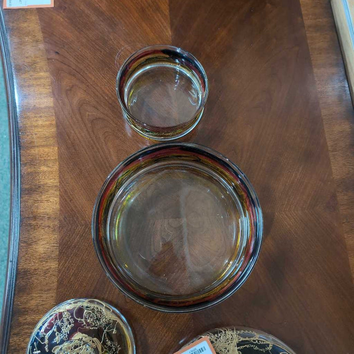 SET OF 2 DISH DECOR BAH