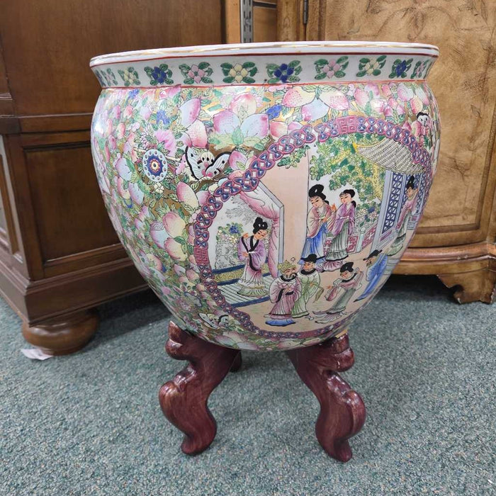 ASIAN VASE WITH STAND SK