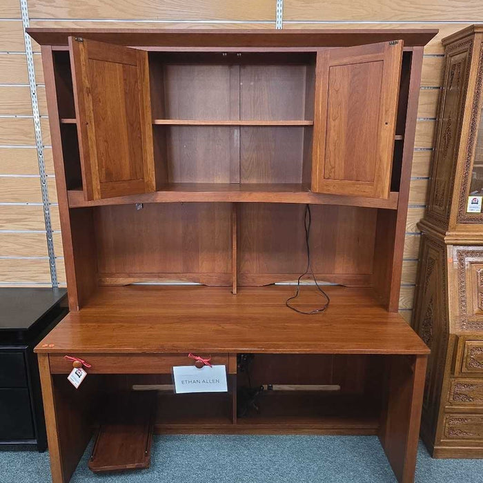ETHAN ALLEN DESK WITH HUTCH ATH
