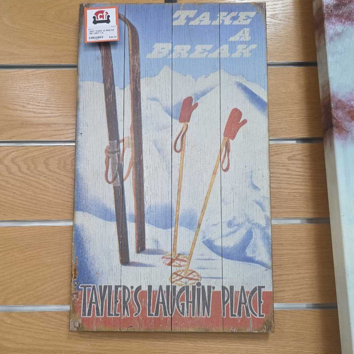 TAKE A BREAK SKI ART LS