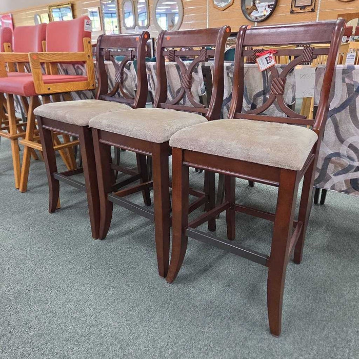 SET OF 3 STOOLS BKS