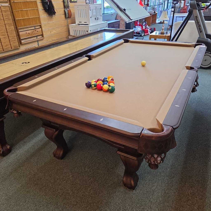 PLAYCRAFT CHARLES RIVER 8' POOL TABLE + ACCESSORIES BHCH