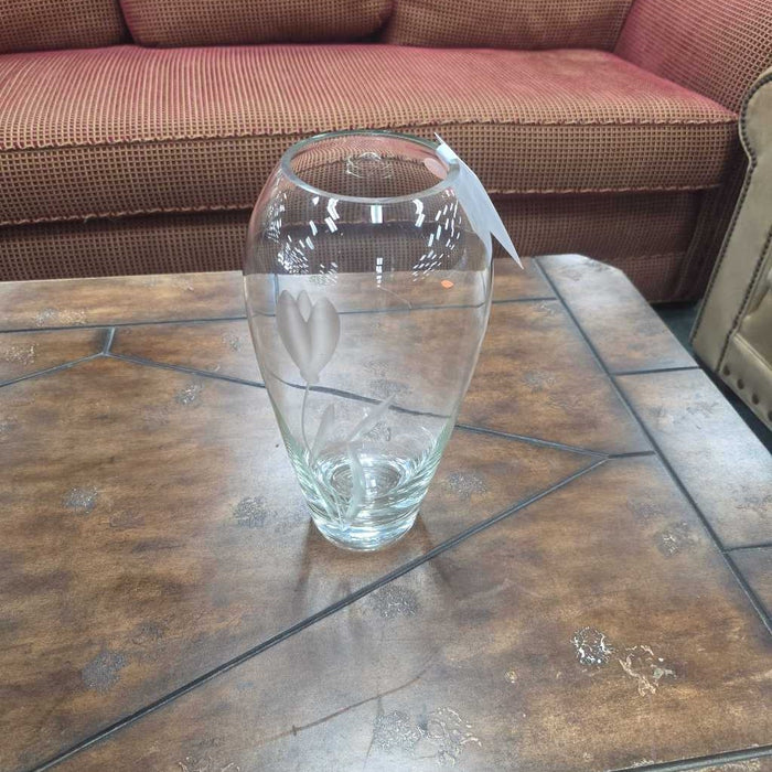 FLORAL CLEAR VASE BT