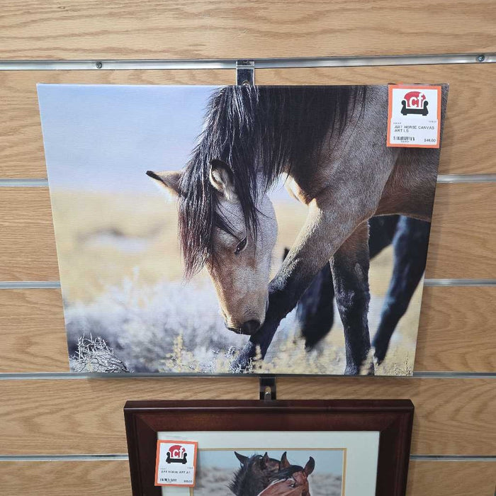 HORSE CANVAS ART LS