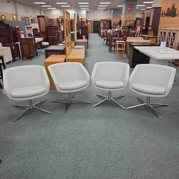 SET OF 4 EDGE LOUNGE SIDE CHAIRS KLH