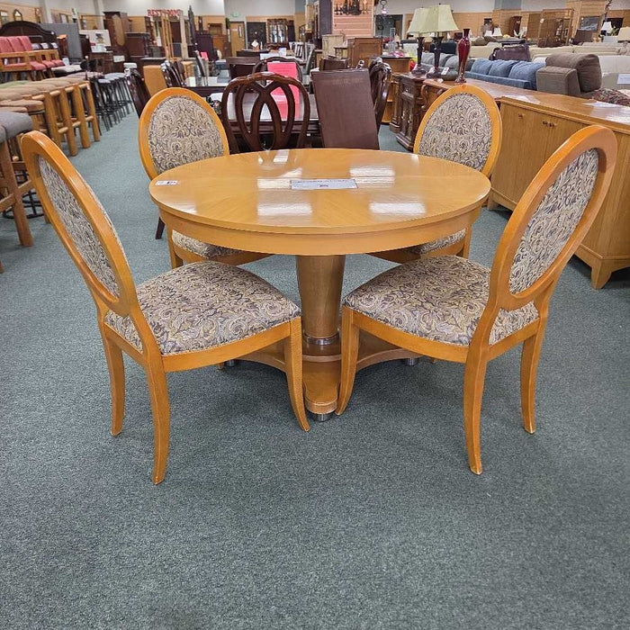 ETHAN ALLEN TABLE 1 LEAF 4 CHAIRS ATH
