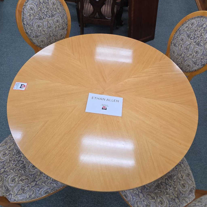 ETHAN ALLEN TABLE 1 LEAF 4 CHAIRS ATH