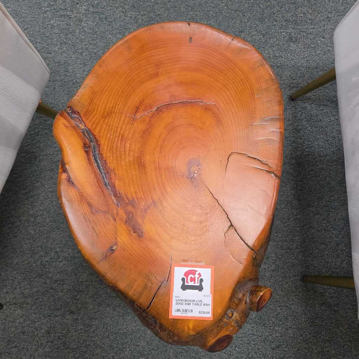 LIVE EDGE END TABLE BAH