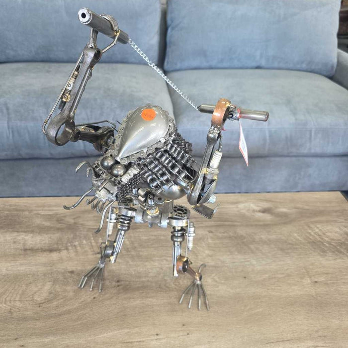 REPURPOSED METAL SCULPTURE AT