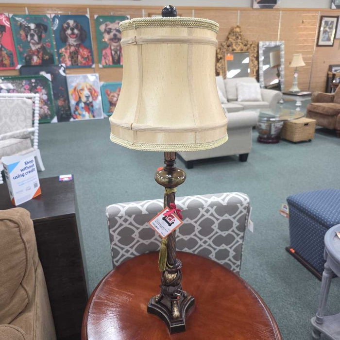 LAMP WITH GLASS ORB LS