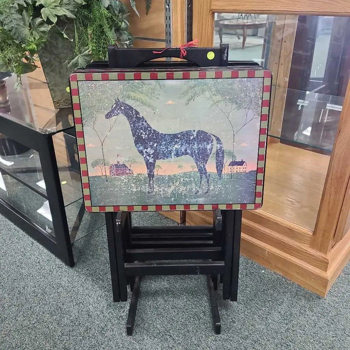 SET OF TV TRAYS AS Rock's Consign Furniture Reno