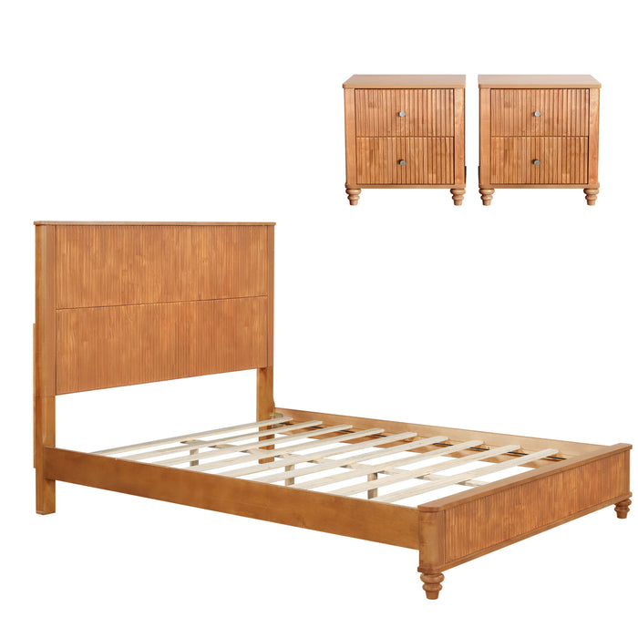 3 Piece Bedroom Set & Bed And 2 Nightstands