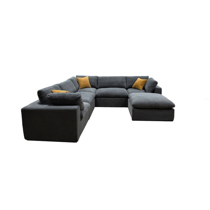 Custom Configuration Modular Sectional & Toss Pillows