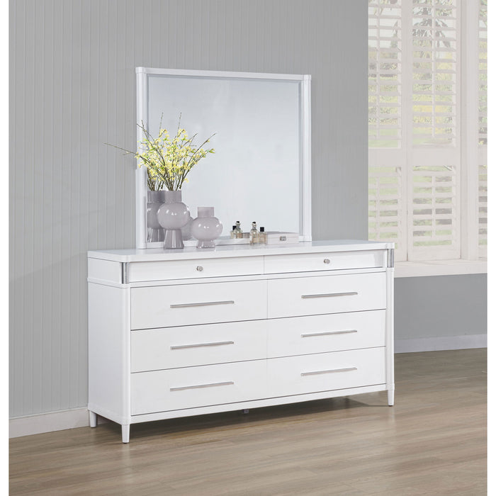 Robinson - 8 Drawer Dresser With Mirror - White