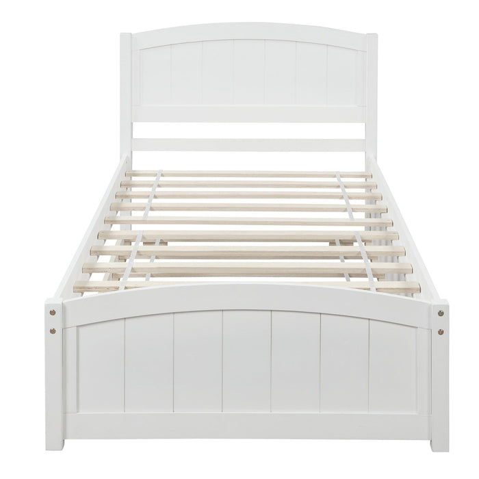 Platform Bed & Headboard, Footboard And Wood Slat Support