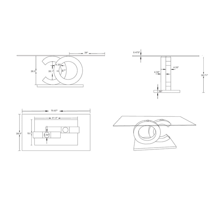 Aston - Dining Table - Black
