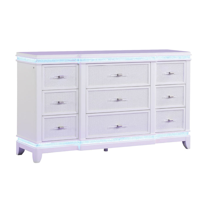 9 Drawer Dresser - White