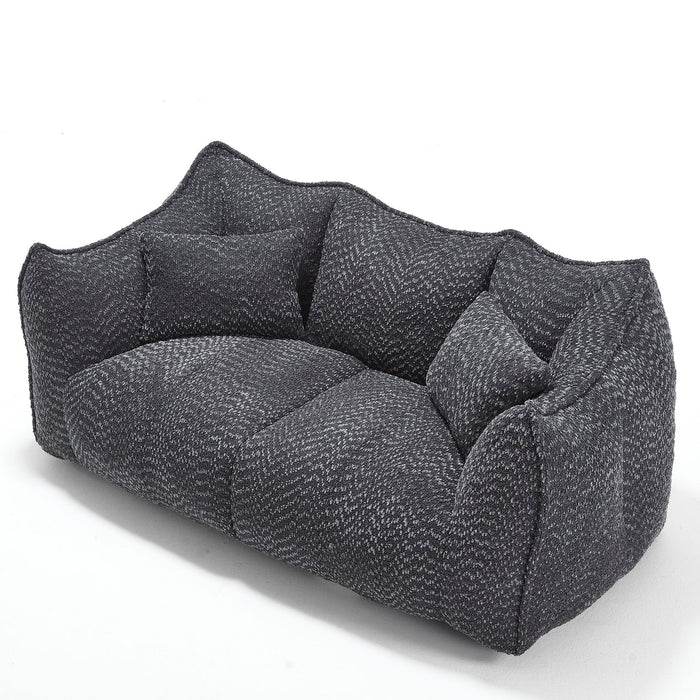 Comfortable Dual Beanbag Chair With High Resilience Foam Core For 2 People